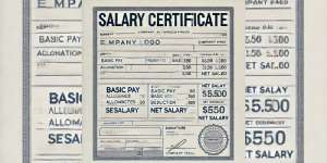 salary certificate template