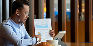 Side view of businessman discussing on understanding the Cambodian Labor Market Trends